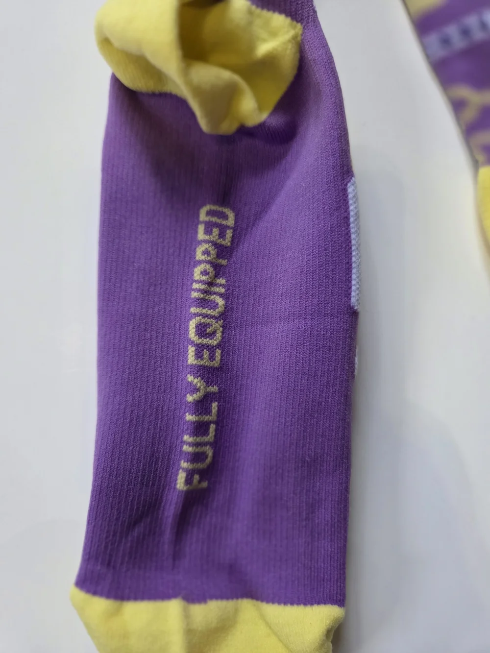 Figs Purple and Yellow Medical-Print Knee-High Socks Size Large